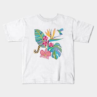 Boho Tropical Life Kids T-Shirt
